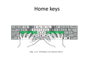 Home keys
 