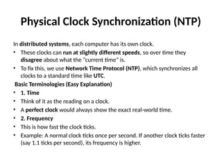 Comprehensive Overview of Physical Clock Synchronization and Message ...