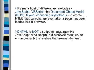 Unit 2 dhtml | PPT