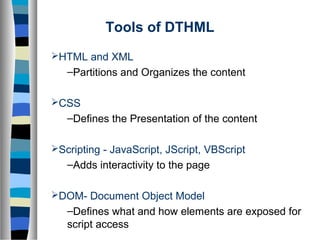Unit 2 dhtml | PPT