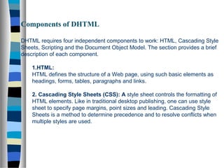 Unit 2 dhtml | PPT