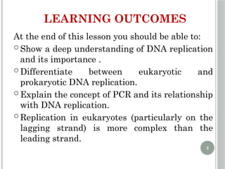 Comprehensive Overview of DNA Replication Mechanisms and Enzymes | PPTX