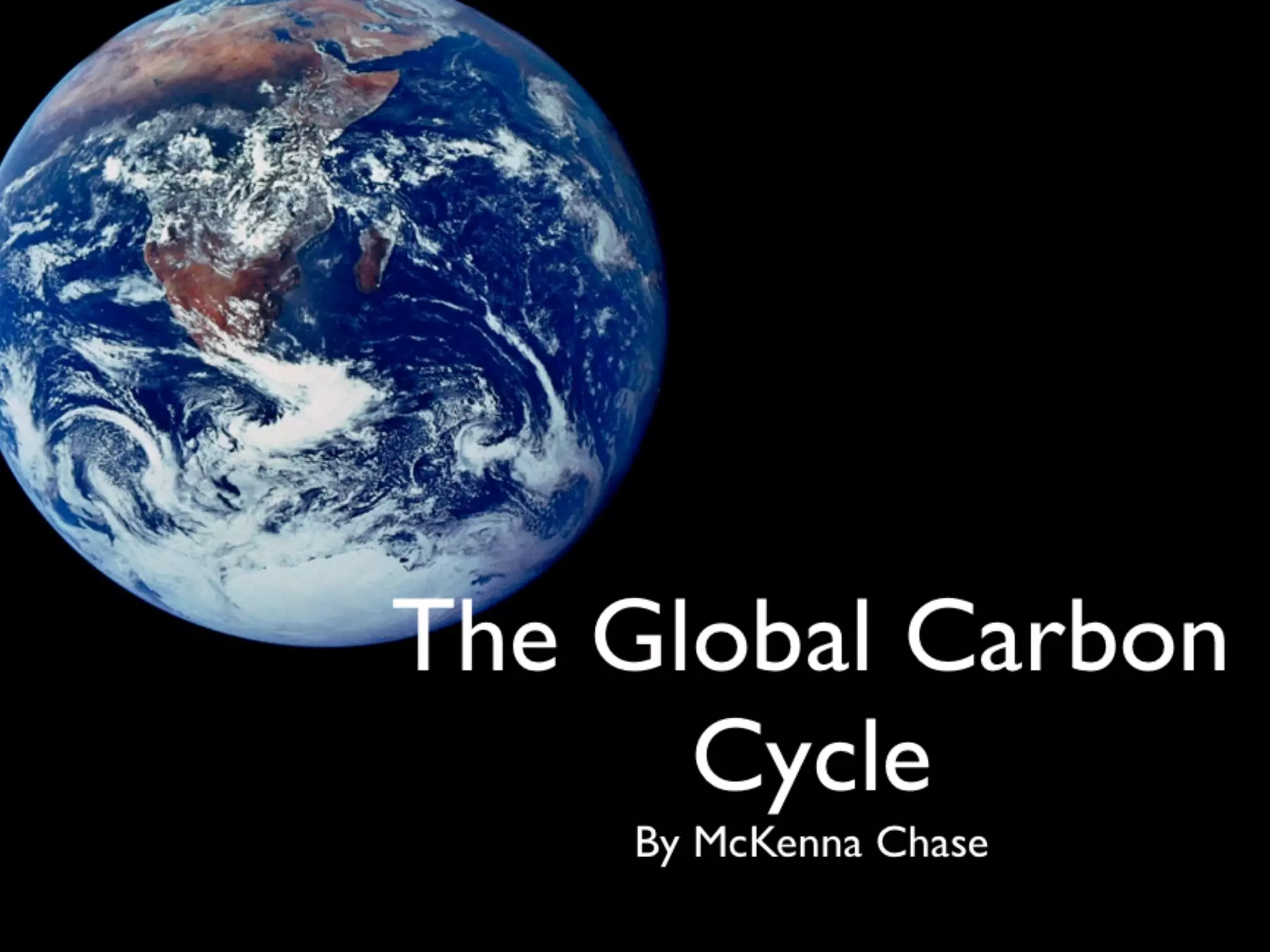 The Global Carbon Cycle
McKenna Chase

 