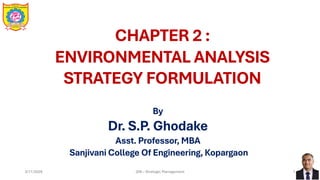 Comprehensive Environmental Analysis and Strategy Formulation in ...