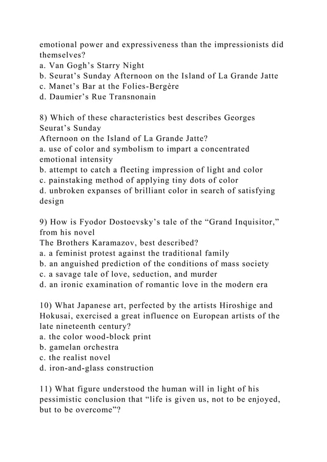 Unit 2 Examination GED 120 Introduction to HumanitiesMultiple .docx