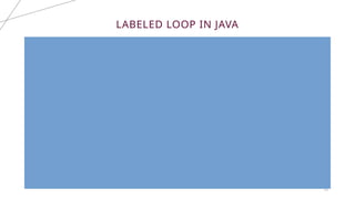 42
LABELED LOOP IN JAVA
 
