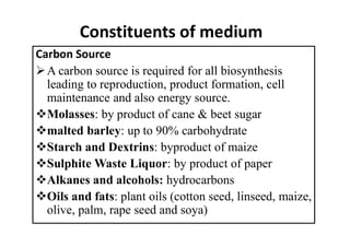 Unit 2 fermentation media and sterilization | PDF
