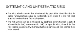 Undiversifiable Risk Examples Portfolio Investment can be understood easily. | PPT