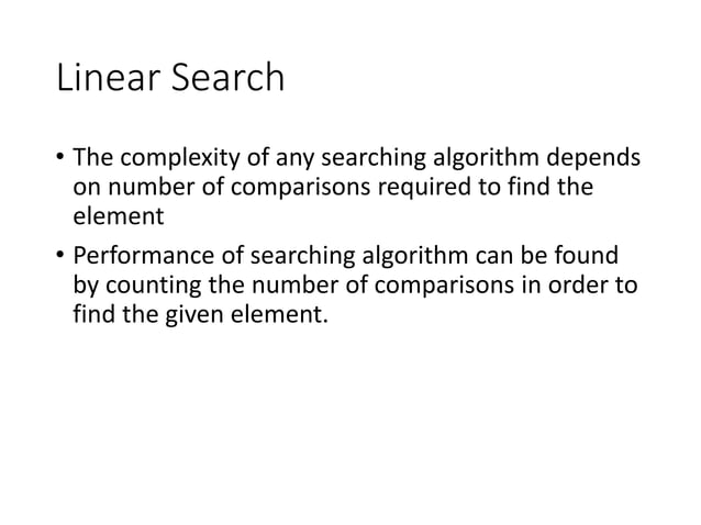 unit 2 First.pptx Searching - Linear and Binary Search | PPT