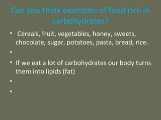 Unit 2 food and nutrition 3 eso | PPT