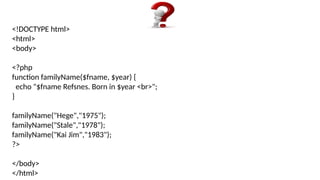 function in php like control loop and its uses | PPTX