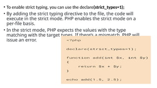function in php like control loop and its uses | PPTX