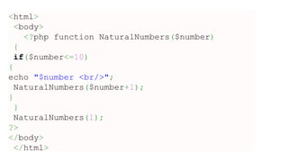 function in php like control loop and its uses | PPTX
