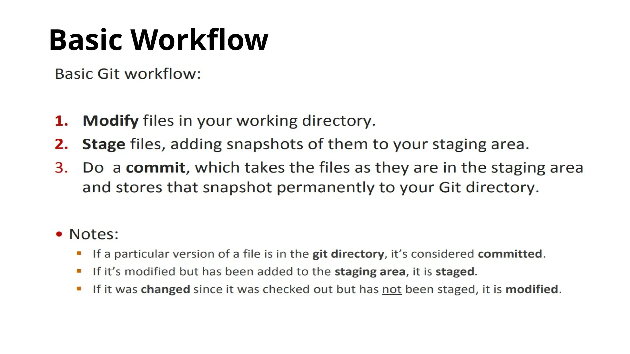 Basic Workflow 