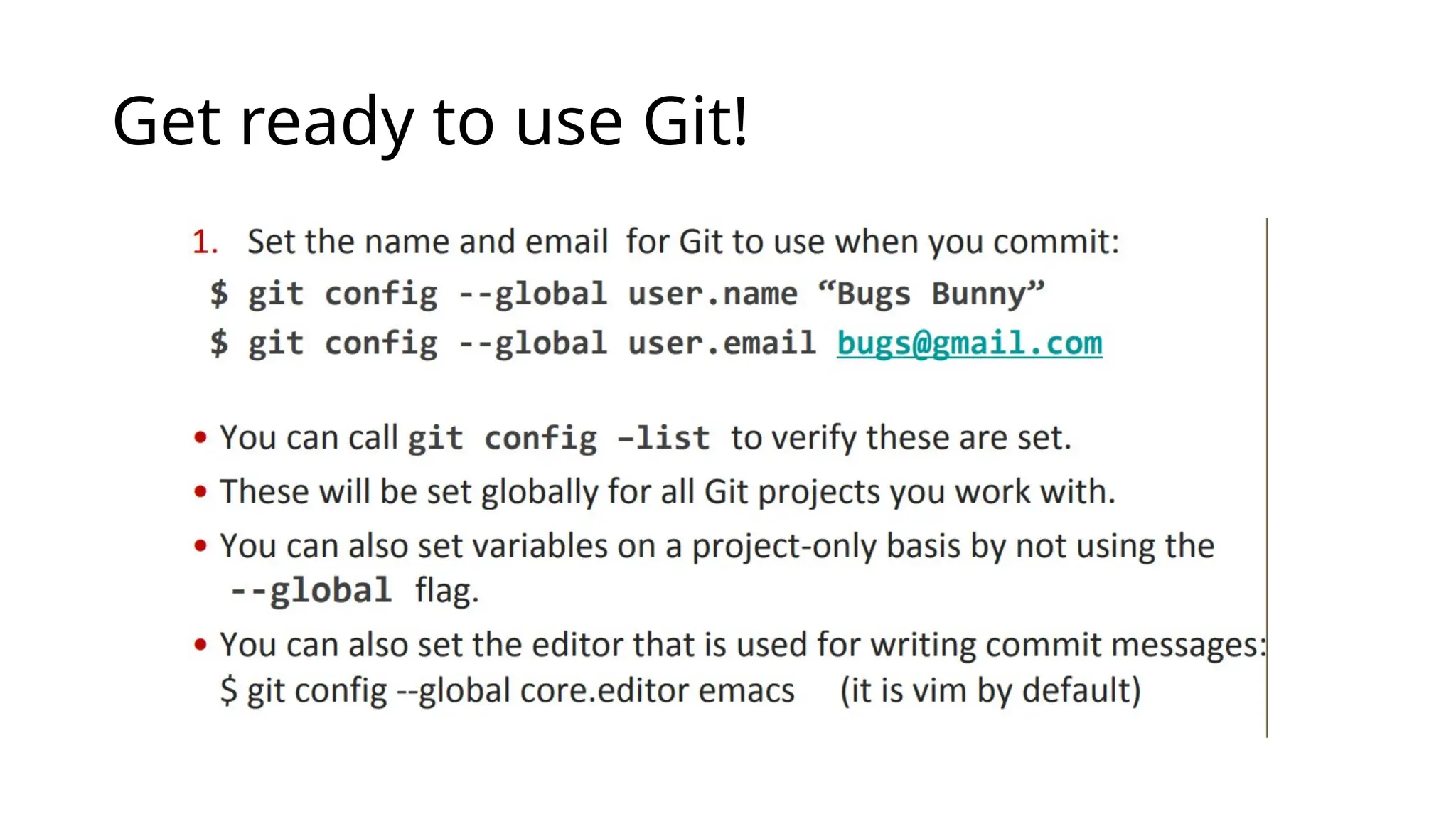 Get ready to use Git! 