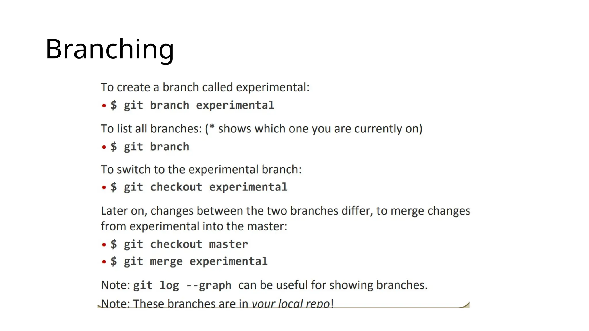 Branching 