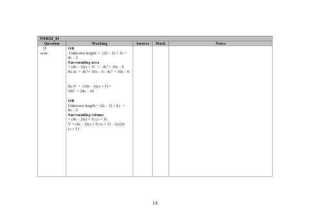 Unit 2_higher mark_scheme_march_2011 unit 2