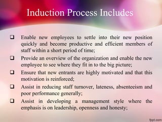 Server Induction Process Unit 2 HRP | PPTX