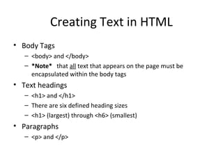 Unit 2 (html) | PPT