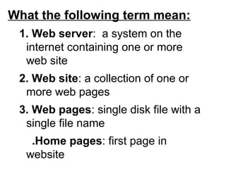 Unit 2 (html) | PPT