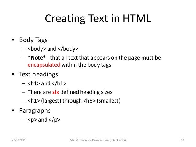 M.FLORENCEDAYANA WEB DESIGN -Unit 2 (html)