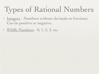 Unit 2 hw1 rational numbers | KEY