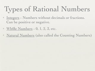 Unit 2 hw1 rational numbers | KEY