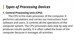 Comprehensive Overview of Computer System Components and Functions | PPTX