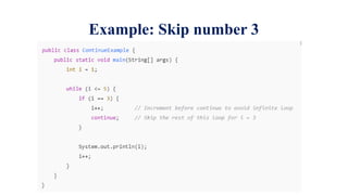 Example: Skip number 3
 