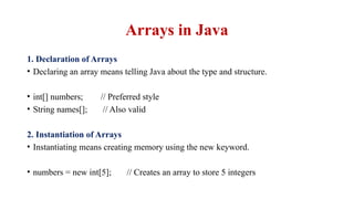 Unit 2- Introduction to Java: Basics.pptx