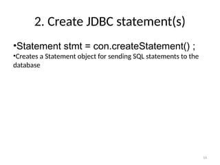 Comprehensive Guide to JDBC Programming and Database Connectivity in ...