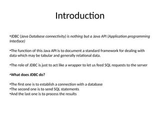 Comprehensive Guide to JDBC Programming and Database Connectivity in ...
