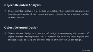 Object oriented analysis and design unit 2 | PPTX