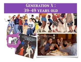 Generation X :
39-49 years old
 