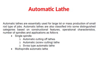 Automatic Lathe
 