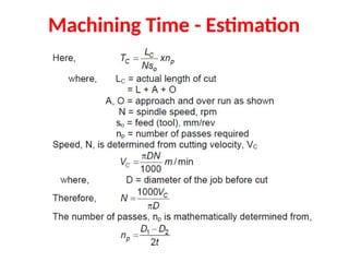 Machining Time - Estimation
 