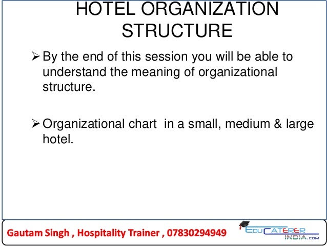 Organizational Chart Of Large And Small Hotel