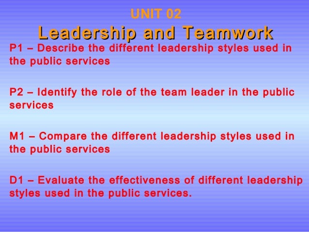 describe leadership styles