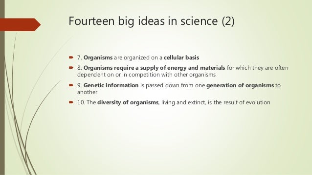 Unit 2 learning in science as the development of big ideas
