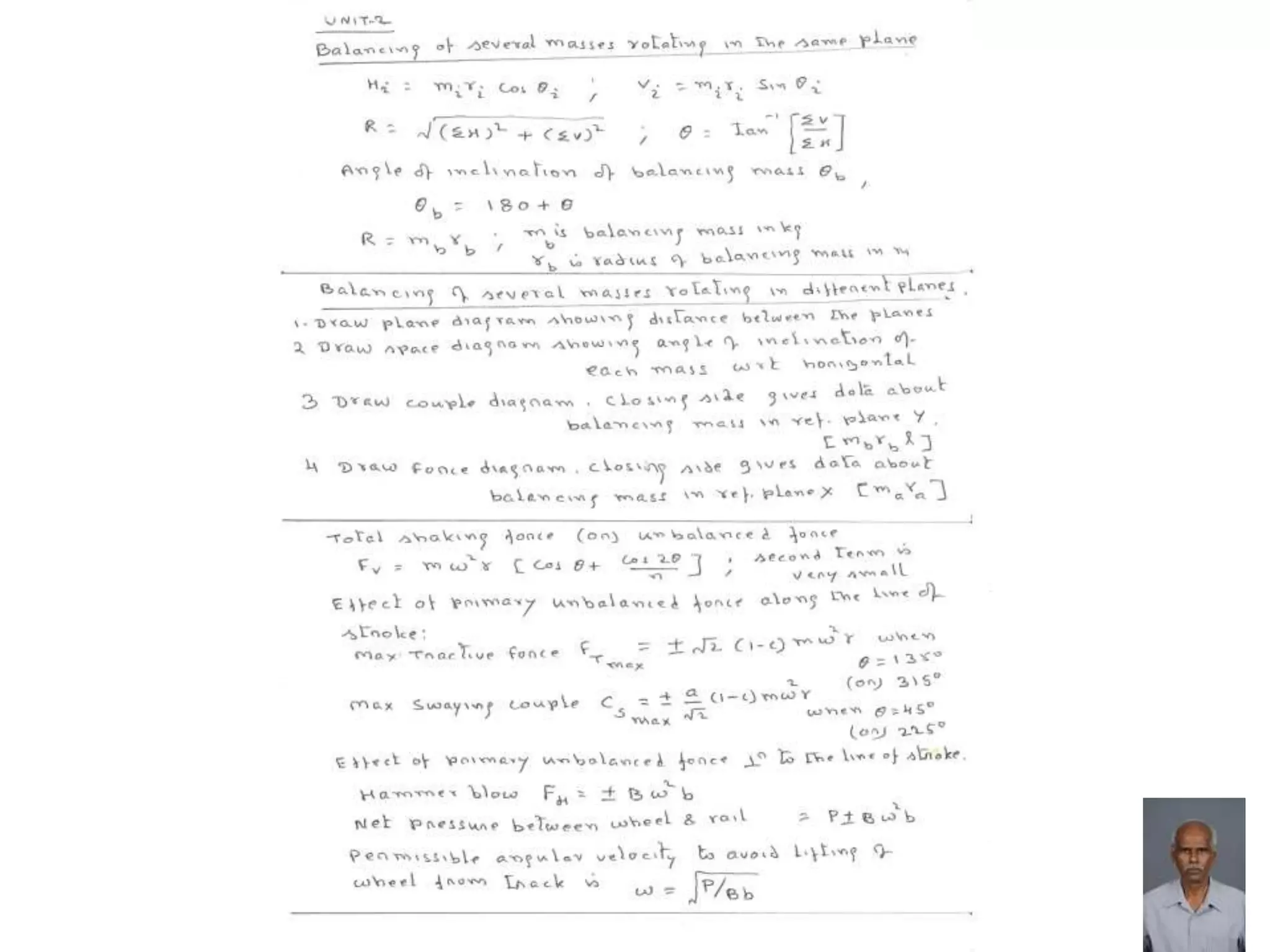 DYNAMICS OF MACHINERY
STATIC AND DYNAMIC BALANCING
 