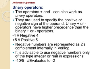 Verilog operators.pptx | Free Download