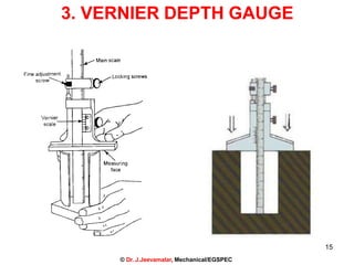 3. VERNIER DEPTH GAUGE
15
© Dr. J.Jeevamalar, Mechanical/EGSPEC
 