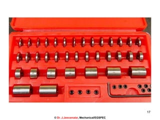 17
© Dr. J.Jeevamalar, Mechanical/EGSPEC
 
