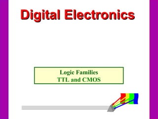 Digital ElectronicsDigital Electronics
Logic Families
TTL and CMOS
 