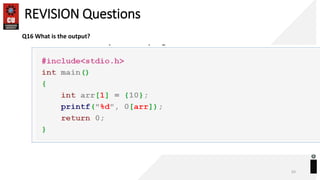 REVISION Questions
Q16 What is the output?
63
 