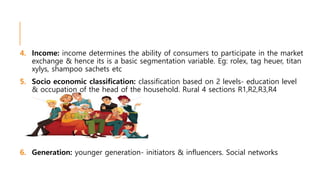 Market Segmentation Income Unit 2 Market Segmentation, Targeting, Differentiation & Positioning.pdf