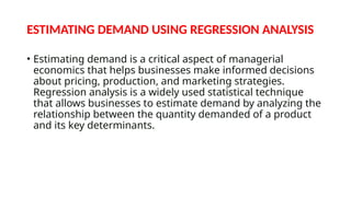UNIT 2 Demand Analysis and Forecasting managerial economics | PPTX