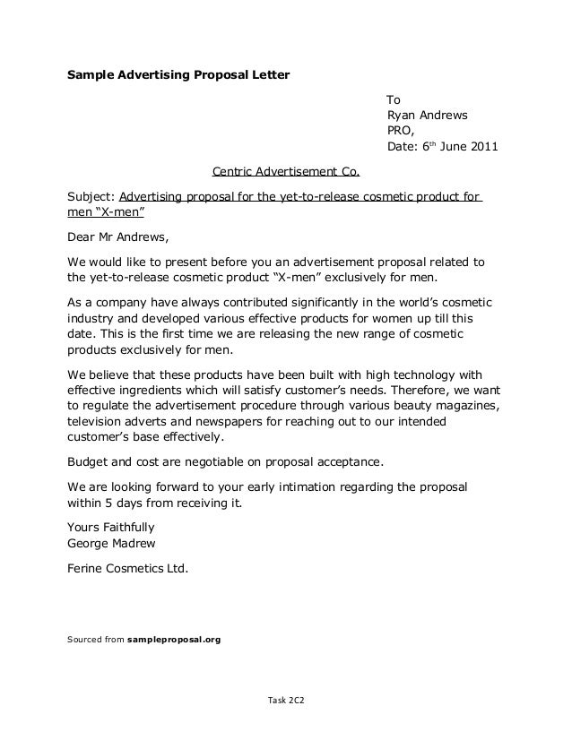 advertisement proposal
