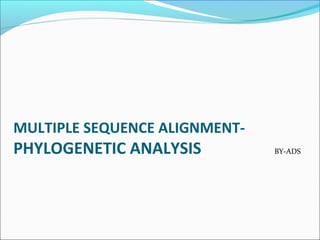 Multiple Sequence Alignment-just glims of viewes on bioinformatics. | PPT
