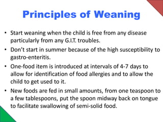 Unit 2; Nutritional Consideration in infancy and preschool years ...
